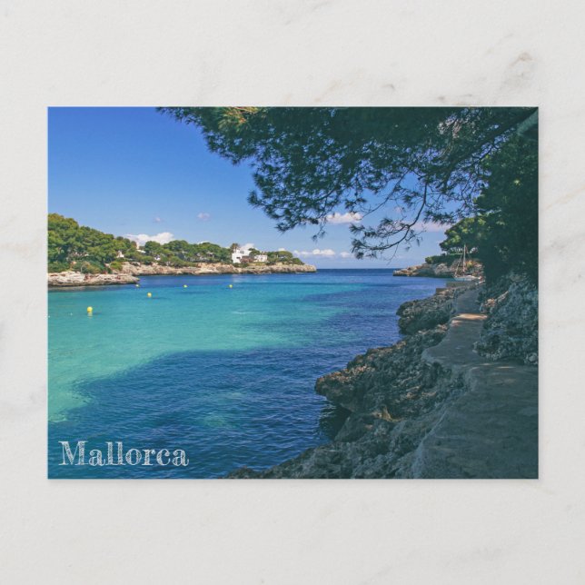 postal de Cala D'Or en la isla de Mallorca Postcard (Front)