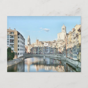 Postal de la ciudad de  Girona. Postcard