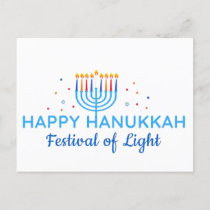 Postal Festiva Hanukkah Sameach Holiday Postcard