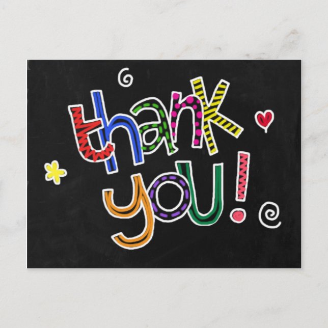 Postal gracias postcard (Front)