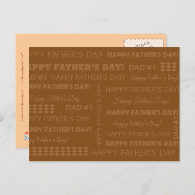 Postal - Happy Father's Day Postcard (Front/Back)