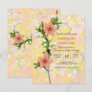 Postal - Invitación a la boda - Floral03 Postcard