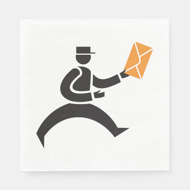 Postal Mail Delivery Icon Napkins (Front)