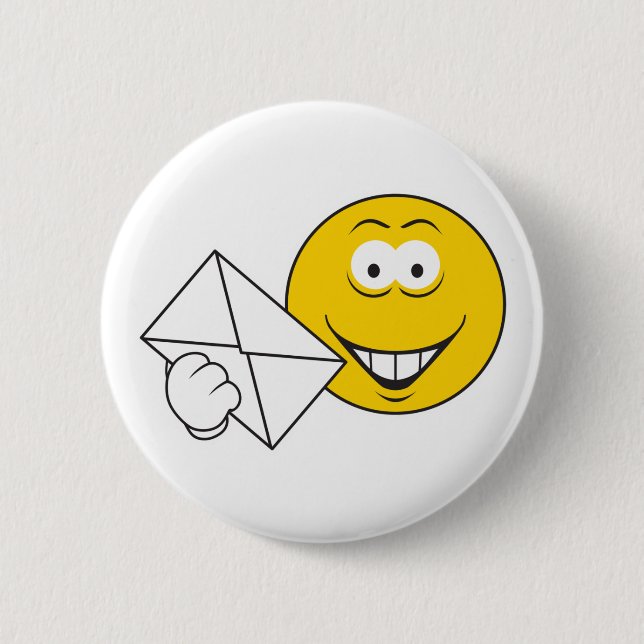 Postal Mailman Face 6 Cm Round Badge (Front)