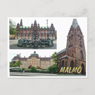 postal malmo postcard