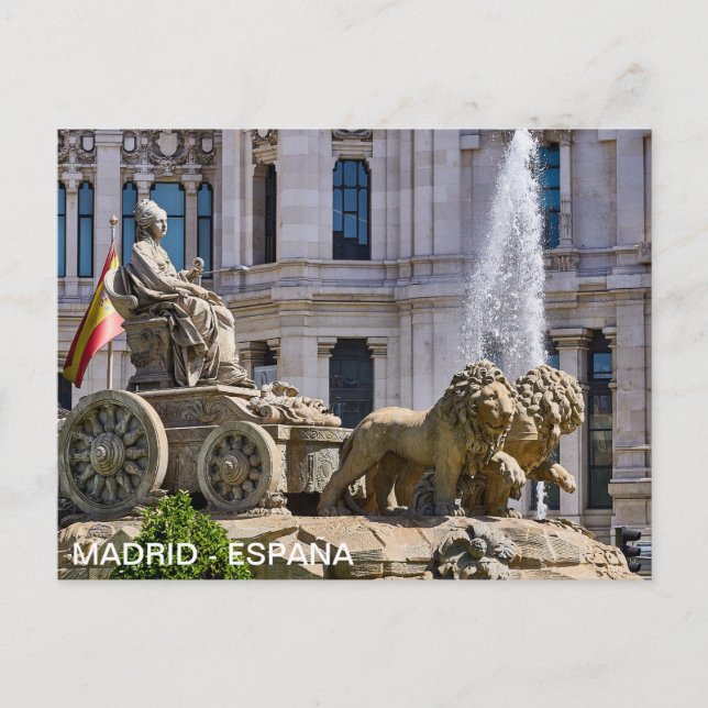 postal Plaza Cibeles en Madrid Postcard (Front)
