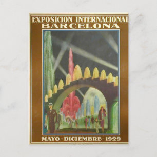 Postal Retrofuturista de la Expo Bcn 1929 Postcard
