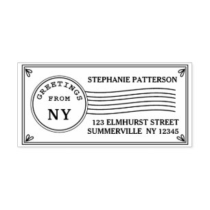 Postal Stamp Greetings From You Return Address
