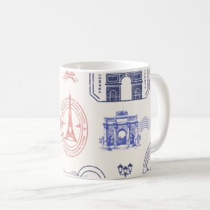 Postal Stamp Mug Vintage Mail & Post Office Coff