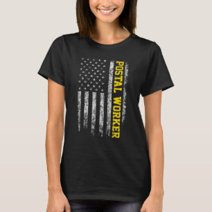 Postal Worker American Flag Vintage Patriotic Mai T-Shirt
