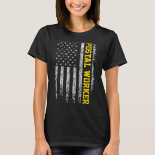 Postal Worker American Flag Vintage Patriotic Mai T-Shirt