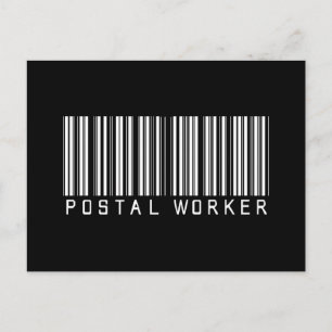 Postal Worker Bar Code Postcard