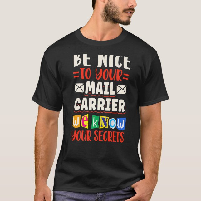 Postal Worker Delivery Service Post Office Mailbox T-Shirt (Front)