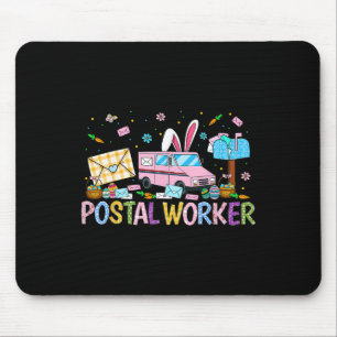 Postal Worker Easter Mail Carrier Easter Bunny Pos Mouse Pad