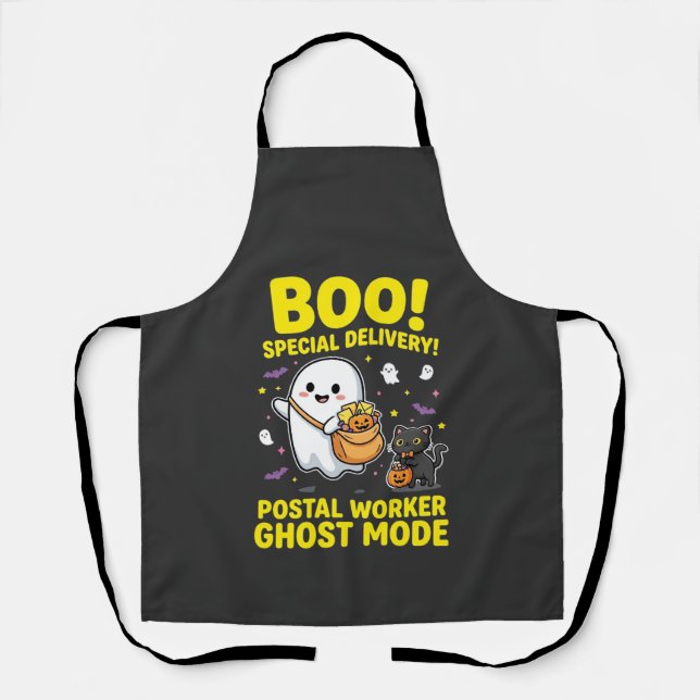 Postal Worker Ghost Mode Halloween Design_1 Apron (Front)