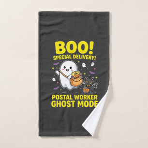 Postal Worker Ghost Mode Halloween Design_1 Hand Towel
