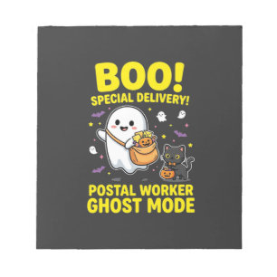 Postal Worker Ghost Mode Halloween Design_1 Notepad