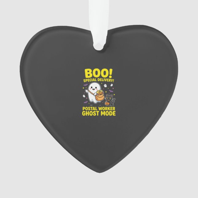Postal Worker Ghost Mode Halloween Design_1 Ornament (Front)