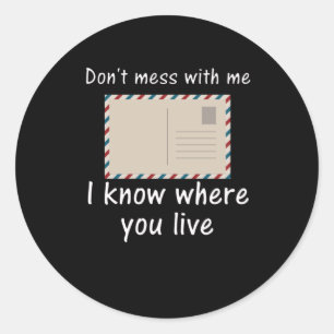 Postal worker Gift For Mailman Classic Round Sticker