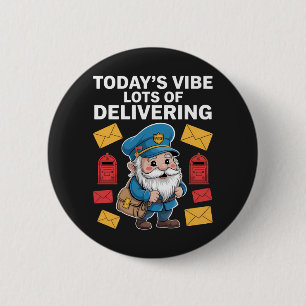 Postal Worker Gnomes Mail 6 Cm Round Badge