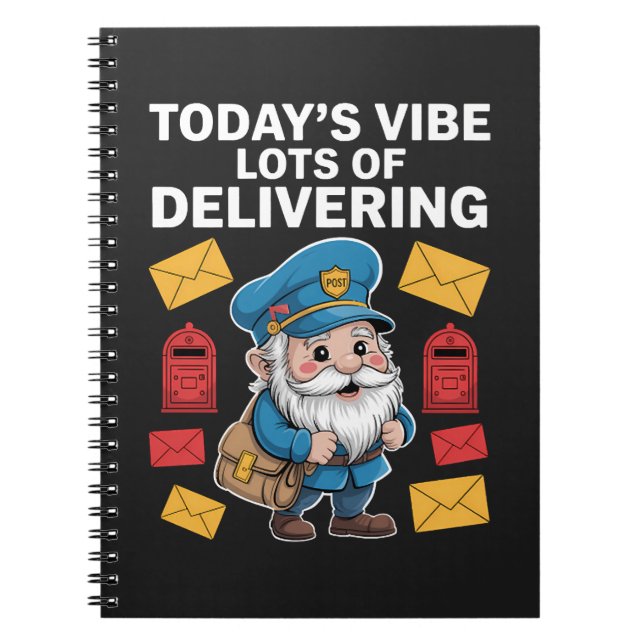 Postal Worker Gnomes Mail Notebook (Front)