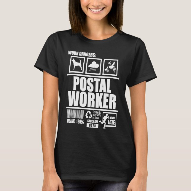 Postal Worker Handling Postman Mailman T-Shirt (Front)