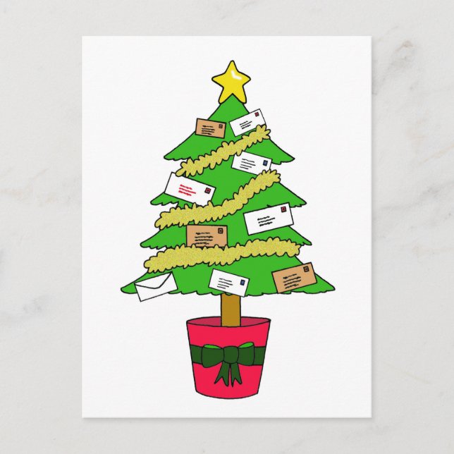 Postal Worker Happy Christmas Holiday Postcard (Front)