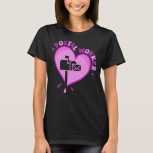 Postal Worker Heart Mail Lady & Mail Carrier T-Shirt