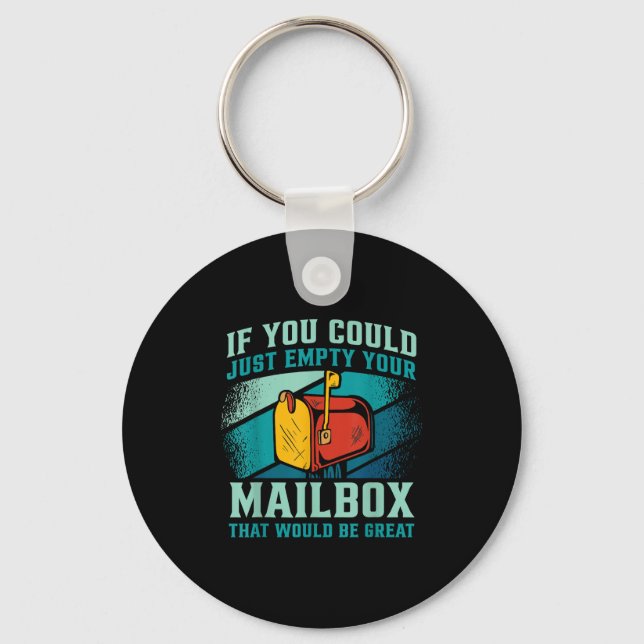 Postal Worker If You Could Just Empty Your Mailbox Key Ring (Front)