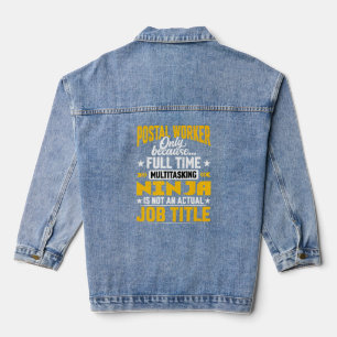 Postal Worker Job Title   Postal Clerk Employee  Denim Jacket
