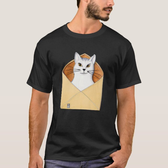 Postal worker kitten mailman cat T-Shirt (Front)