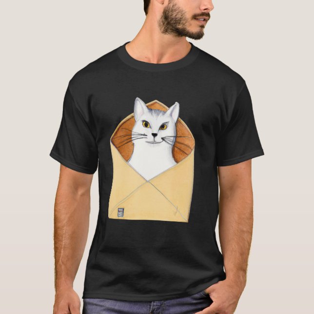 Postal worker kitten mailman cat T-Shirt (Front)