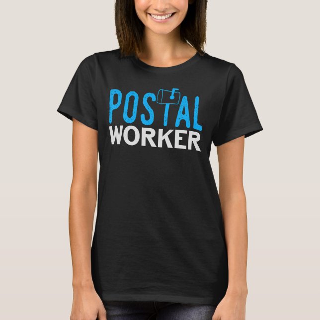 Postal Worker Lettering Mailman Mail Carrier T-Shirt (Front)