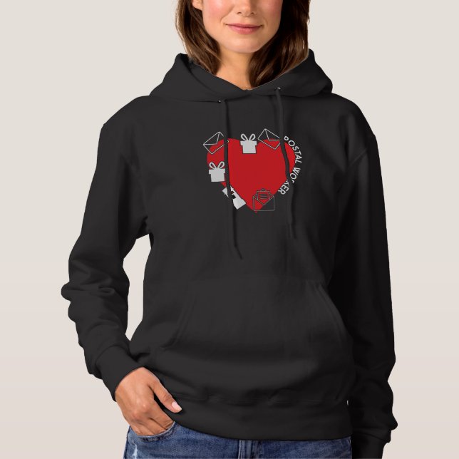 Postal Worker Mail Carrier Mailman Delivery Barcod Hoodie (Front)