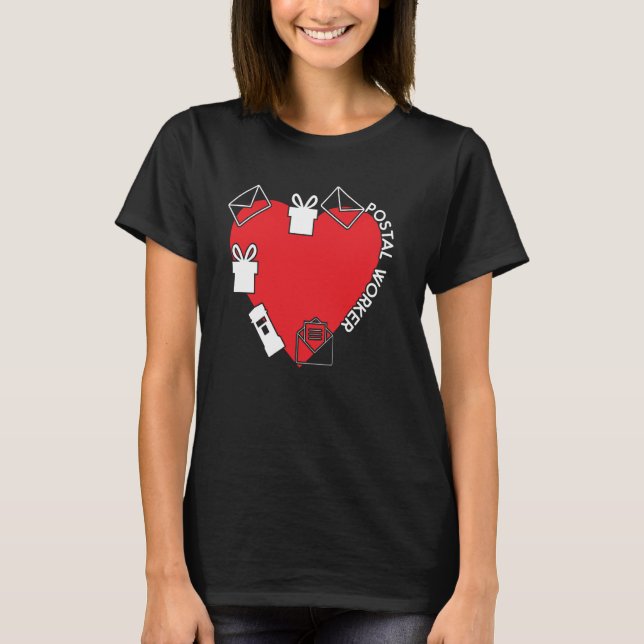 Postal Worker Mail Carrier Mailman Delivery Barcod T-Shirt (Front)
