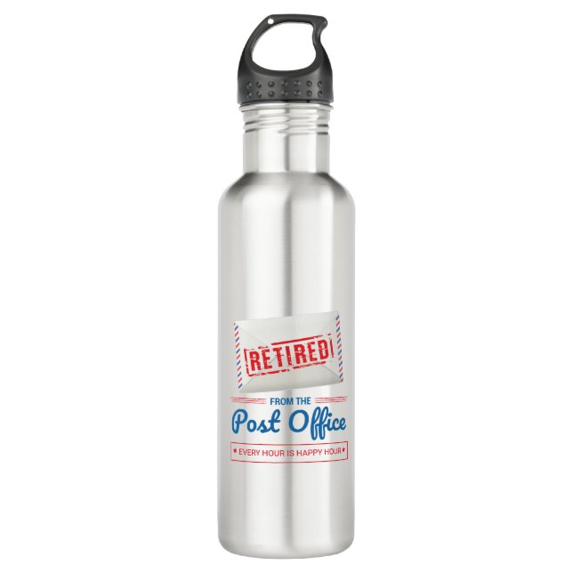 Postal Worker Retirement Mailman Funny 710 Ml Water Bottle (Front)