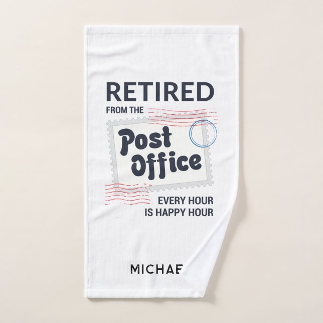 Postal Worker Retirement Mailman Keepsake Custom Hand Towel (Hand Towel)