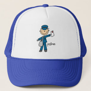 Postal Worker Stick Figure Trucker Hat