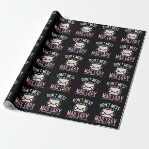 Postal Worker Wife Funny Mailman Woman Wrapping Paper