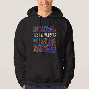 Postal Worker Words Mailman Postman Hoodie