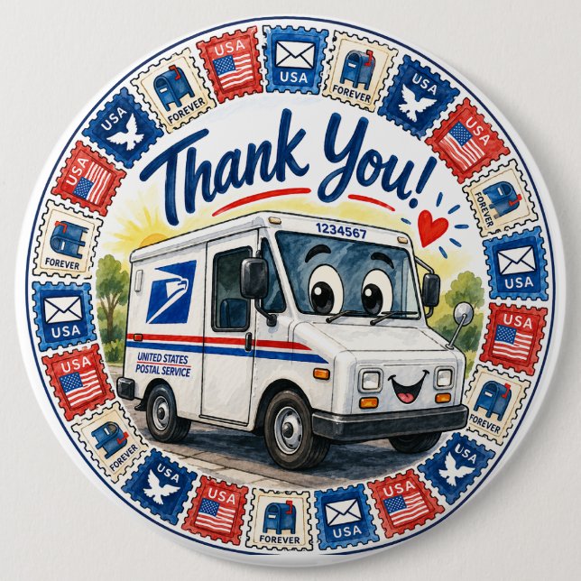 Postal Workers Appreciation  6 Cm Round Badge (Front)