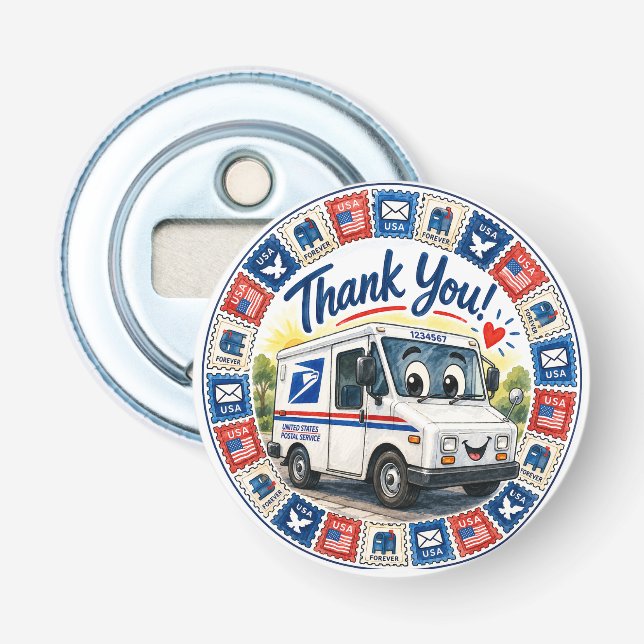 Postal Workers Appreciation  Bottle Opener (Front)