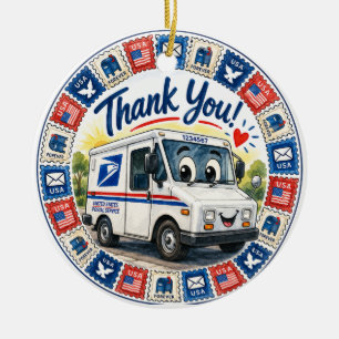 Postal Workers Appreciation  Ceramic Tree Decoration