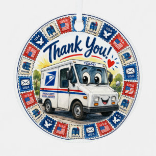 Postal Workers Appreciation Metal Tree Decoration