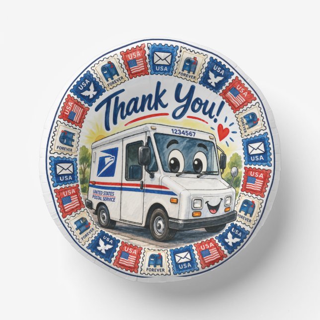 Postal Workers Appreciation  Paper Plate (Front)