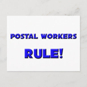 Postal Workers Rule! Postcard