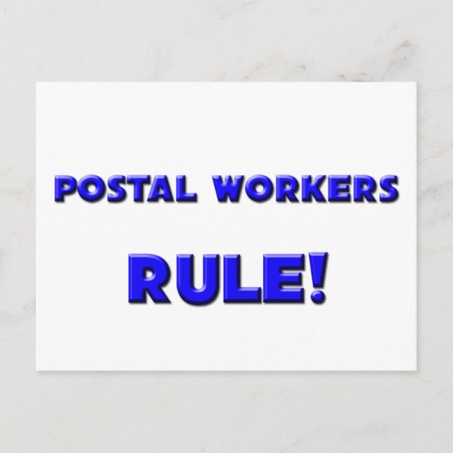 Postal Workers Rule! Postcard (Front)
