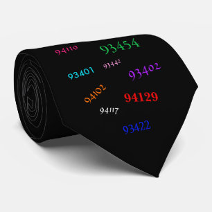 POSTAL ZIP CODE NECK TIE