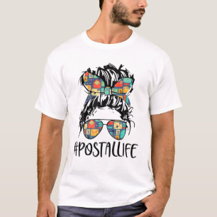 Postallife Mail Carrier Postal Worker Mailwoman Mo T-Shirt