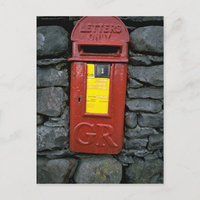 Postbox mounted on wall postcard (Front)
